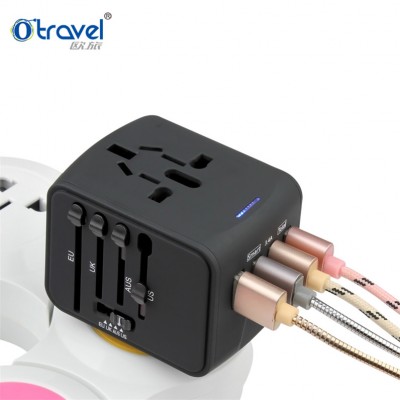 Multi ports usb chargers Universal plug UK USA EU AUS/NZ types 4 usb wall charger portable 5V 3400mA 4 port usb charger